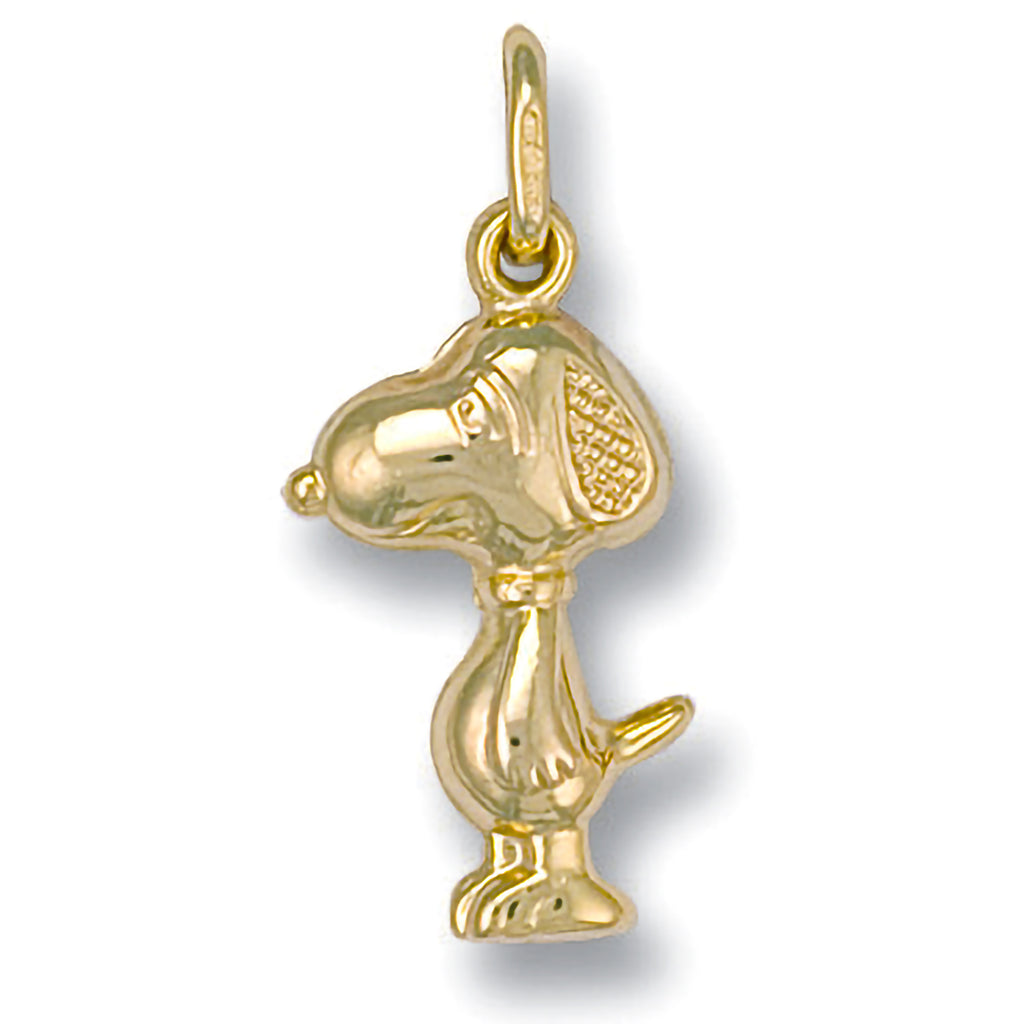 9ct Yellow Gold Snoopy Dog Pendant Giggy Jewellery