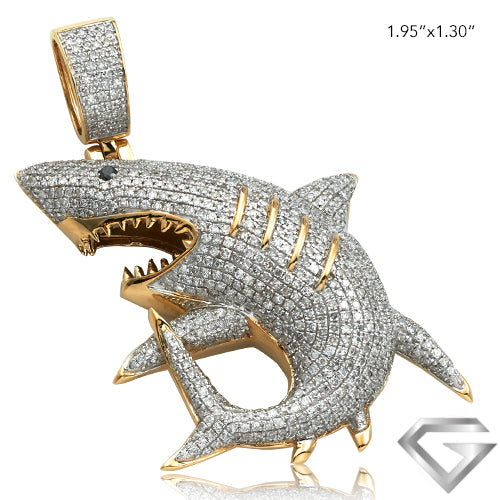 Diamond shark pendant Clearance