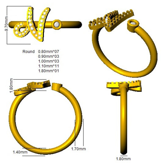 Ring 18 KT Yellow Gold