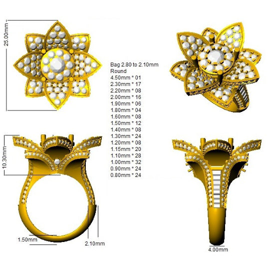 Ring 18 KT Yellow Gold