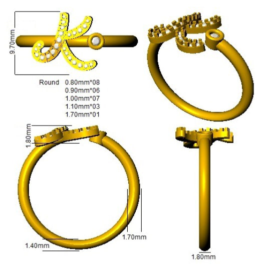 Ring 18 KT Yellow Gold