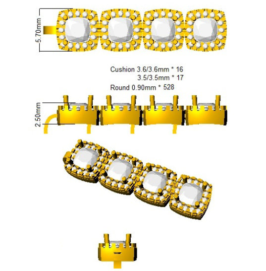 Bracelets 18 KT White Gold