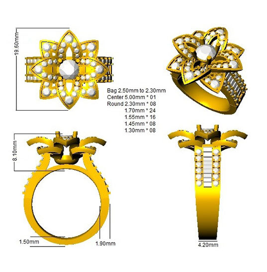 Ring 18 KT Yellow Gold