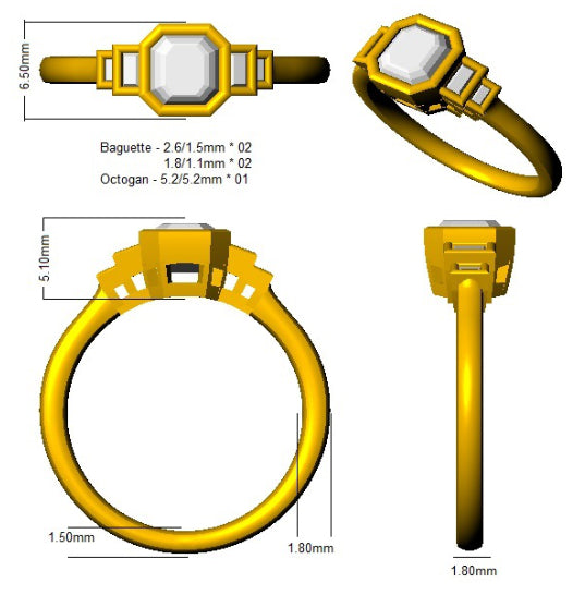 Ring 18 KT Yellow Gold