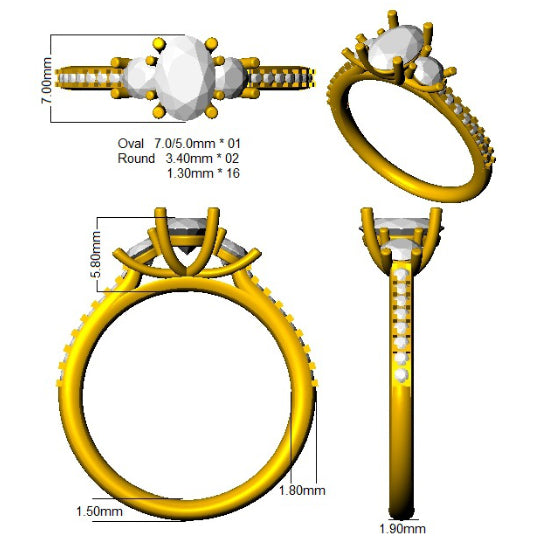 Ring 18 KT Yellow Gold