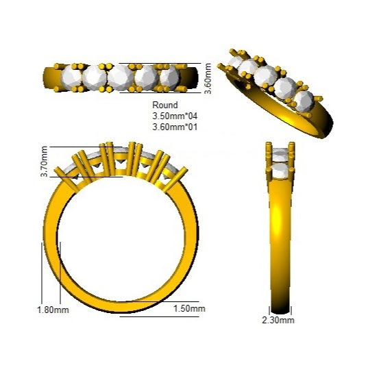 Ring 18 KT Yellow Gold