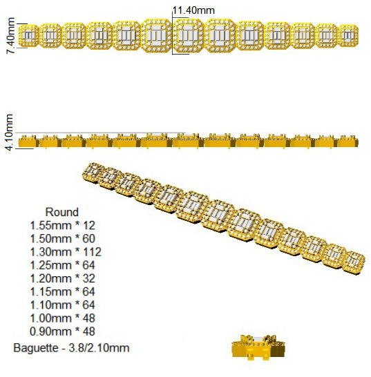 Bracelets 14 KT Two Tone