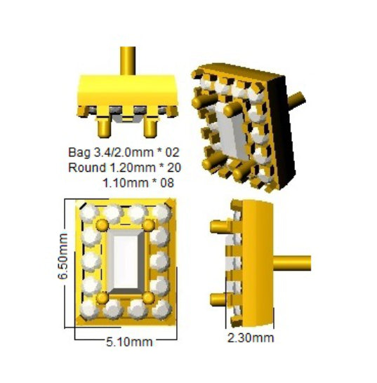 Earring 18 KT Yellow Gold