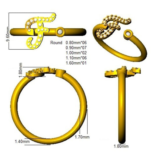 Ring 18 KT Yellow Gold