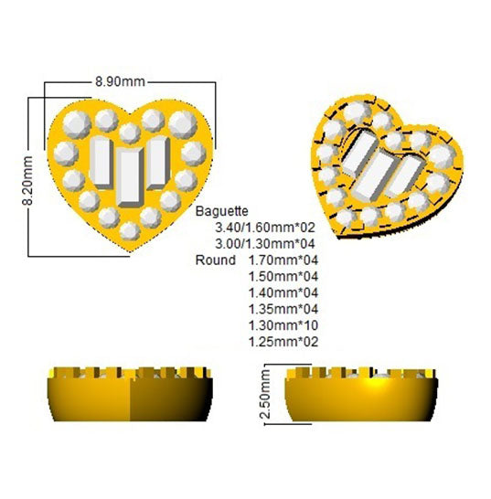 Earring 18 KT Yellow Gold