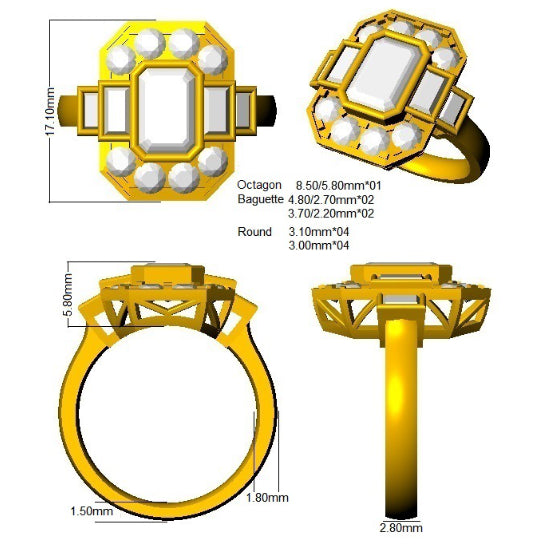 Ring 18 KT Yellow Gold