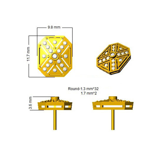 Earring 18 KT Yellow Gold