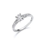 9ct White Gold 0.15ct Solitaire Ring