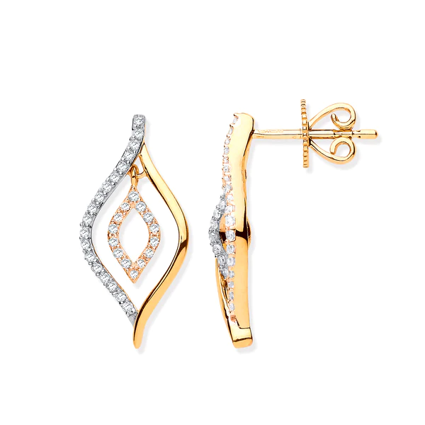
                  
                    9ct White Gold 0.25ct Diamond Drop Earrings Yellow
                  
                