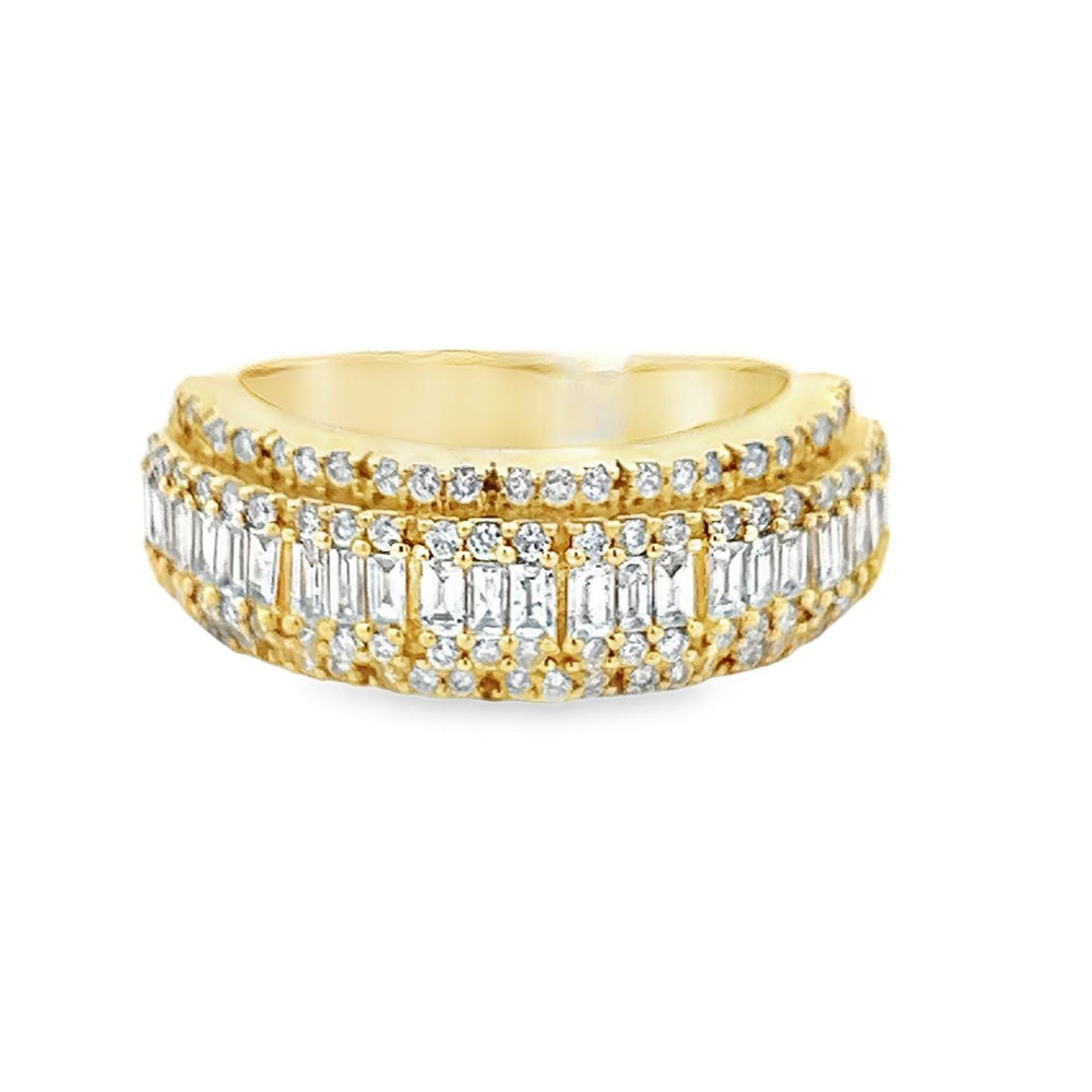 14K 5 row Diamond Band