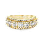 14K 5 row Diamond Band