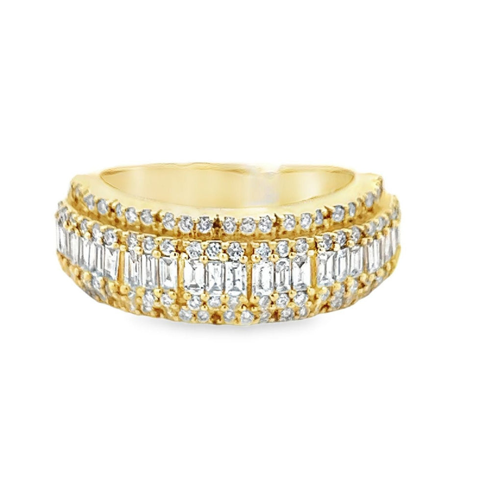 Gents 14K diamond band ring