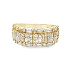 14K Yellow Gold Baguette Band ring