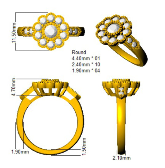 Ring 18 KT Yellow Gold