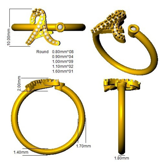 Ring 18 KT Yellow Gold