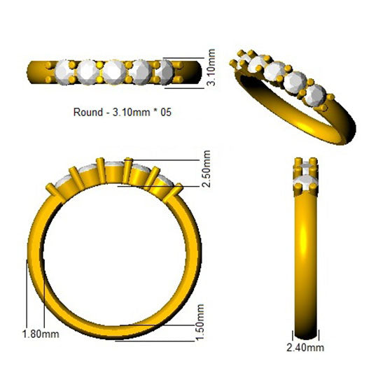 Ring 18 KT Yellow Gold