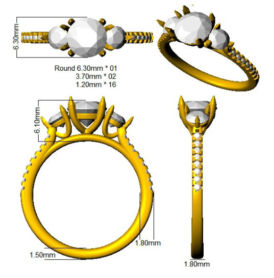 Ring 18 KT Yellow Gold