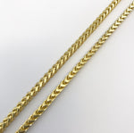 9ct 3.5mm  Yellow Gold Diamond-Cut Franco Chain/ Bracelet (Solid)