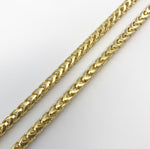 9ct 4mm Yellow Gold Diamond-Cut Franco Chain / Bracelet (Solid)