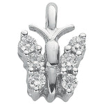 9ct White Gold 0.15ct Diamond Butterfly Pendant