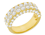 9k Yellow Gold Diamond Band Ring 4.55 CT