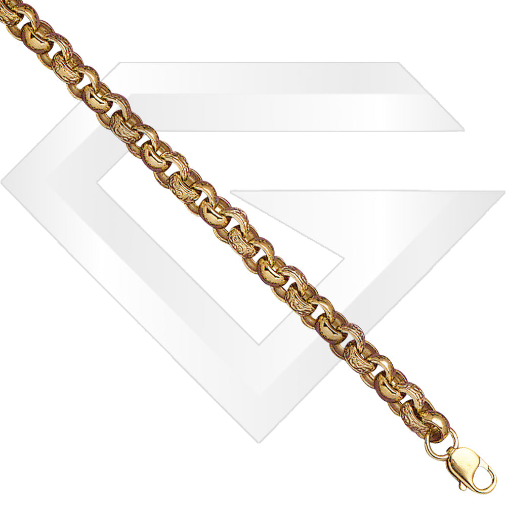 9ct UK Belcher Gold Chain / Bracelet (Gauge 3)