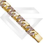 9ct Bali Cubic Zirconia Gold Chain / Bracelet (Gauge 6)