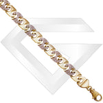 9ct Bali Cubic Zirconia Gold Chain / Bracelet (Gauge 2)