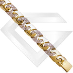 9ct Bali Cubic Zirconia Gold Chain / Bracelet (Gauge 5)