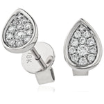 Pear Shape Cluster Studs 0.20ct