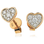 Heart Shaped Cluster Studs 0.30ct