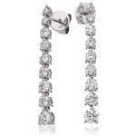 Claw Set Diamond Drop Earrings 1.50ct