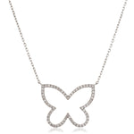 Butterfly Pendant Necklace 0.45ct