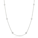 Rubover Set Yard Necklace 0.20ct