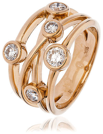 Cascade Ring 18ct Rose Gold 0.80ct