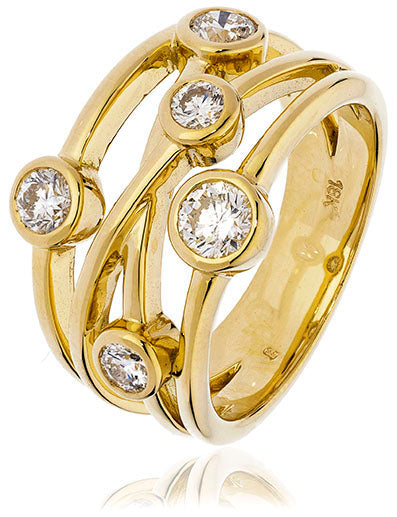 Cascade Ring 18ct Yellow Gold 0.80ct