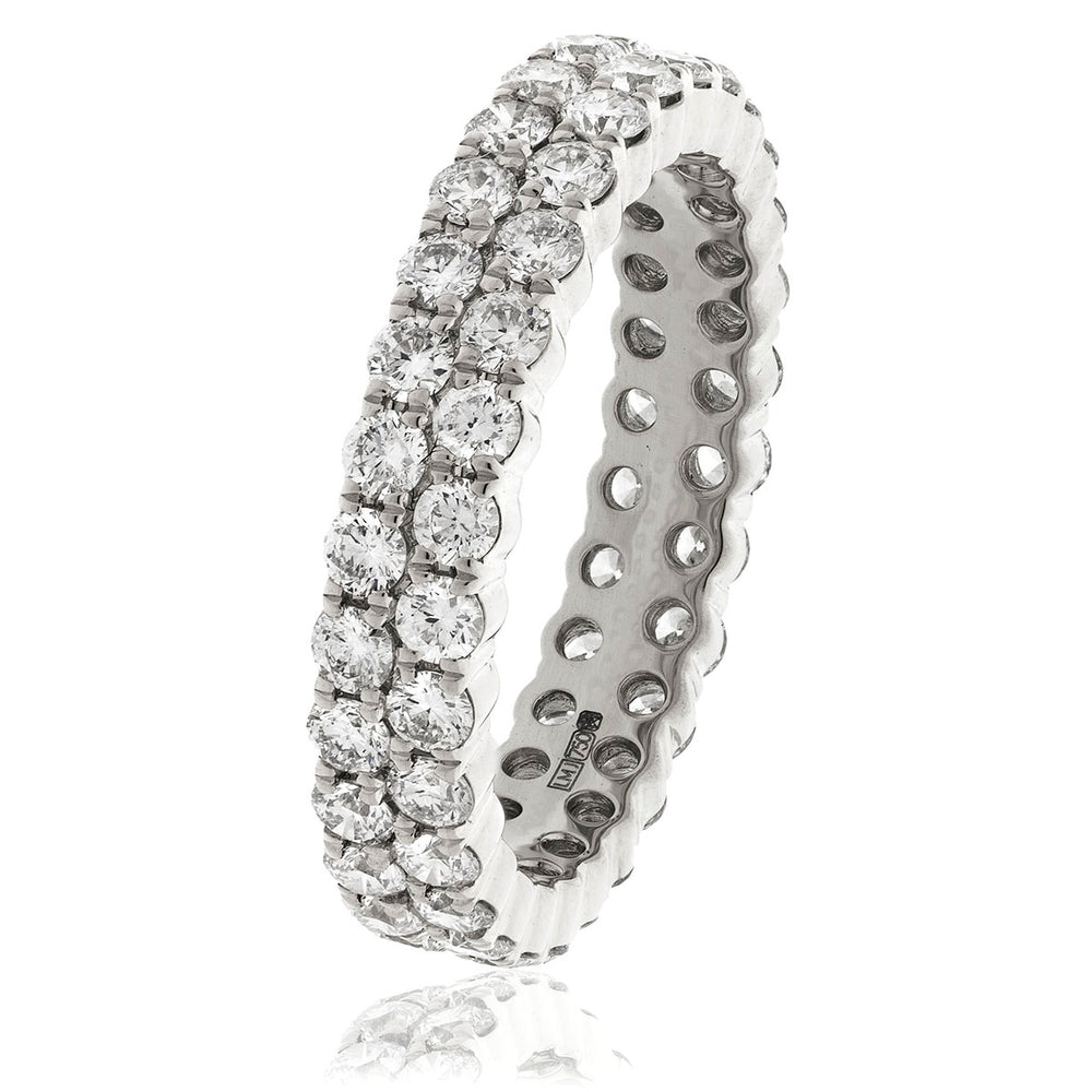 Two Row Claw Set Full Eternity Ring 4.00ct
