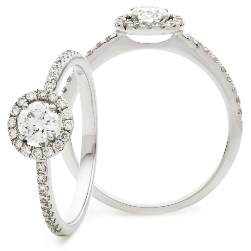 Claw Set Halo Engagement Ring 1.07ct