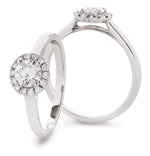 Claw Set Halo Engagement Ring 0.35ct