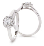 Claw Set Halo Engagement Ring 1.00ct