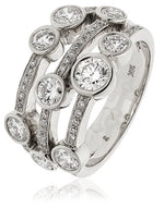 Cascade Ring 18ct White Gold 0.75ct