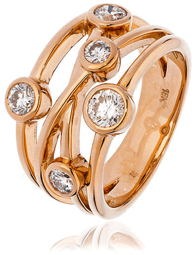 Cascade Ring 18ct Rose Gold 0.40ct 