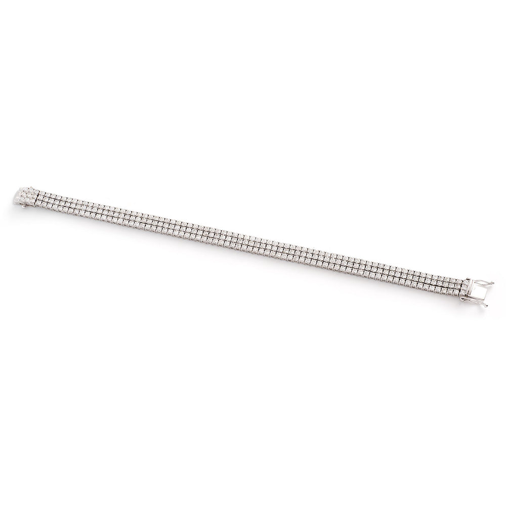 Three Row Line Bracelet 6.50ct
