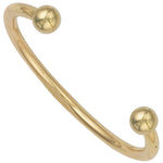 9ct Yellow Gold Solid 5mm Torque Bangle