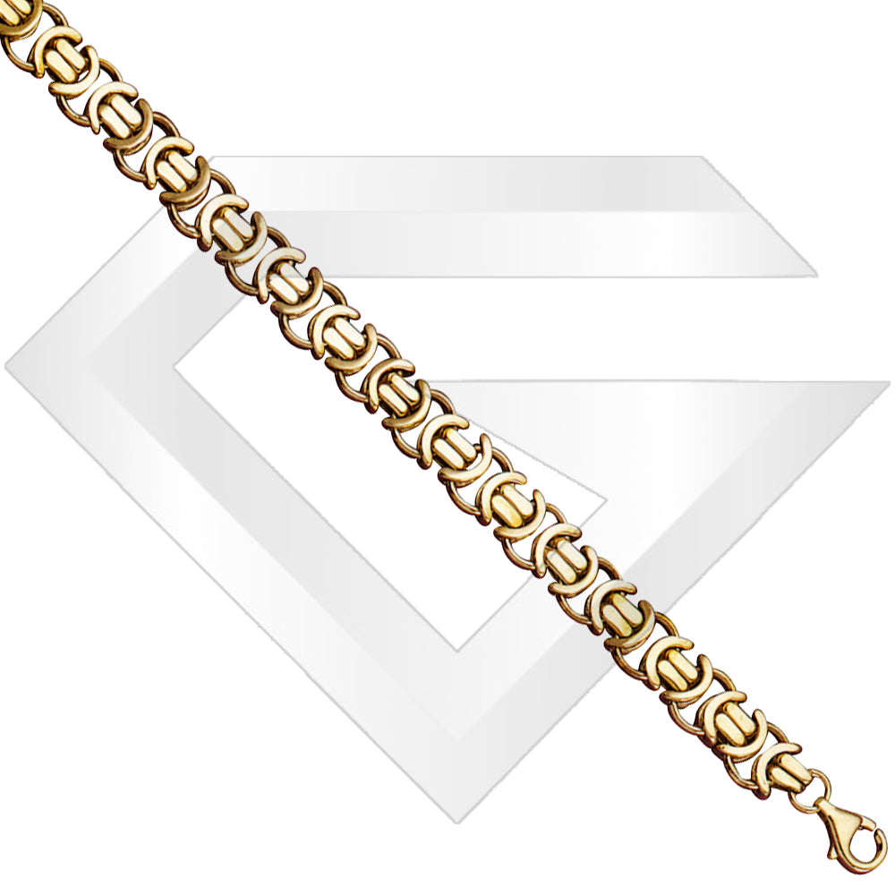 9ct UK Flat Byzantine Gold Chain / Bracelet (Gauge 3)